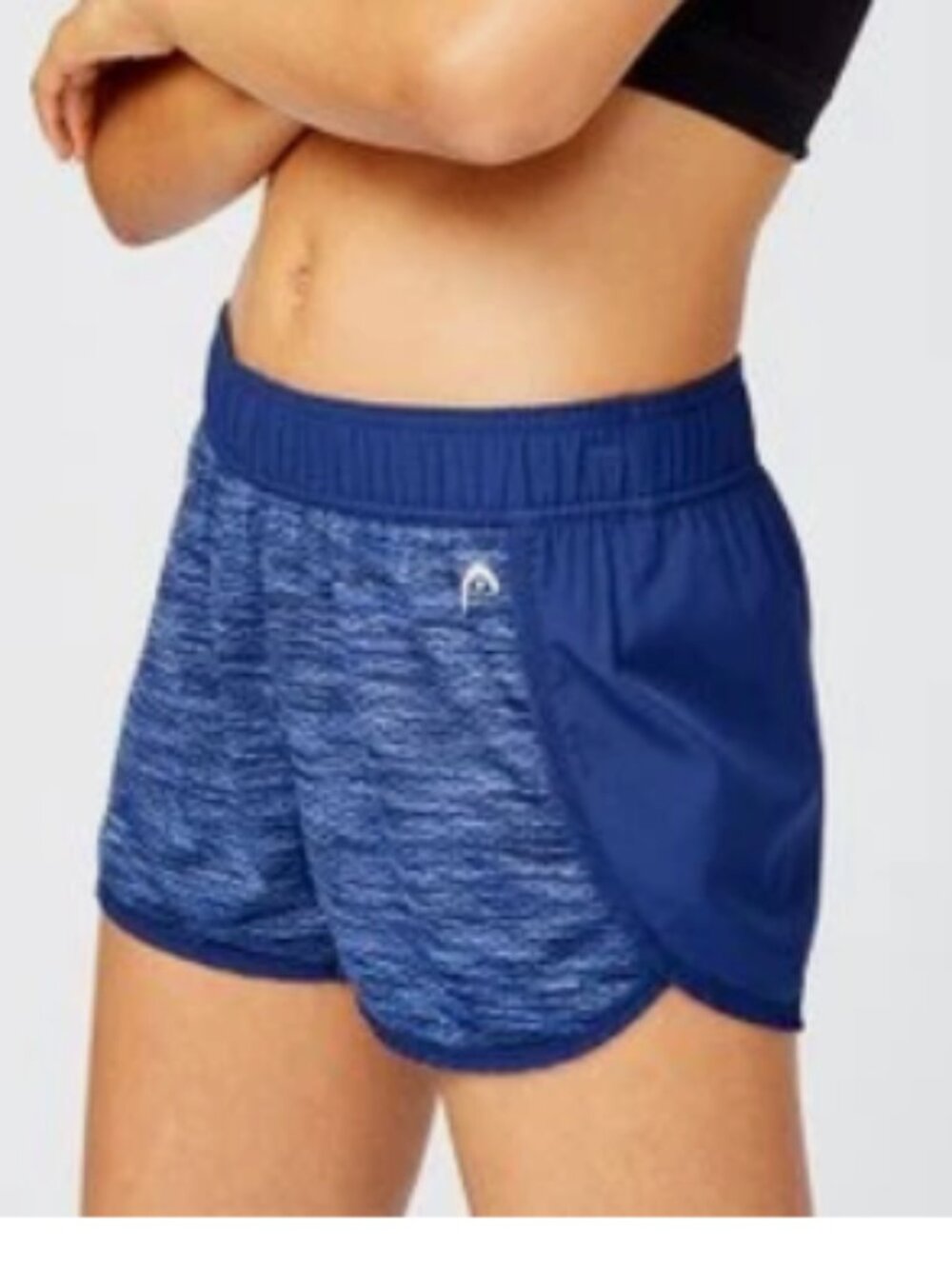 HEAD Women's Inside Track Marled Shorts, Color "Medieval Blue" Sz Small